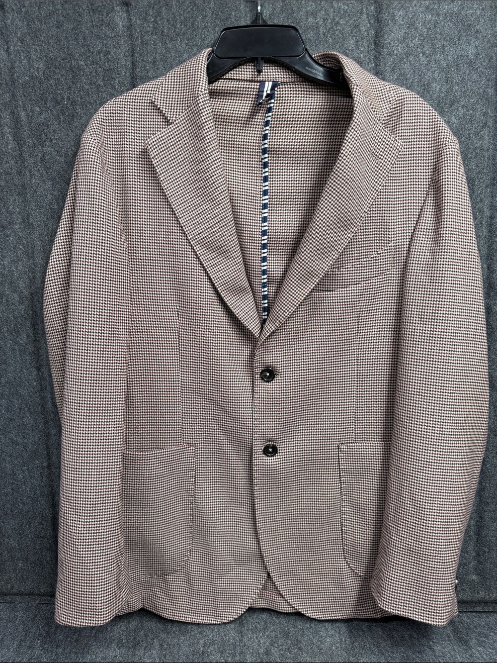 FeFe Men's Two-Button Houndstooth Sport Coat - Brown/Black